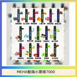 MEHA XBAR 魅嗨 小黑條7000口 拋棄式電子煙·續航持久